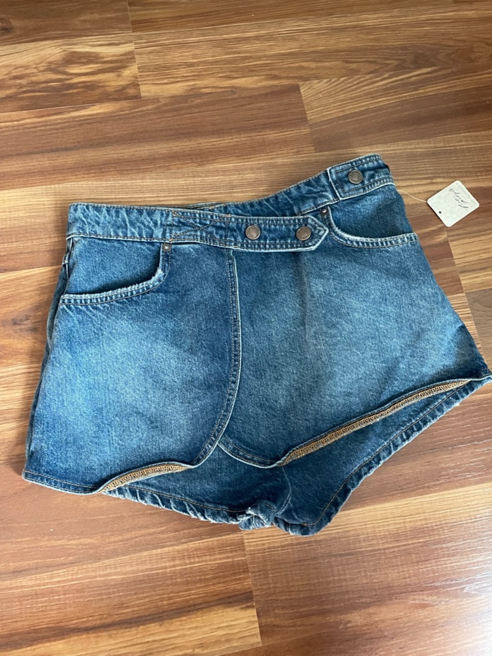 We the Free Maxine Denim Skort Size 28 Festival Boho - Picture 4 of 10